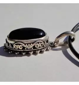 pendentif argent 925 et onyx