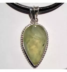 pendentif argent 925 et prehnite