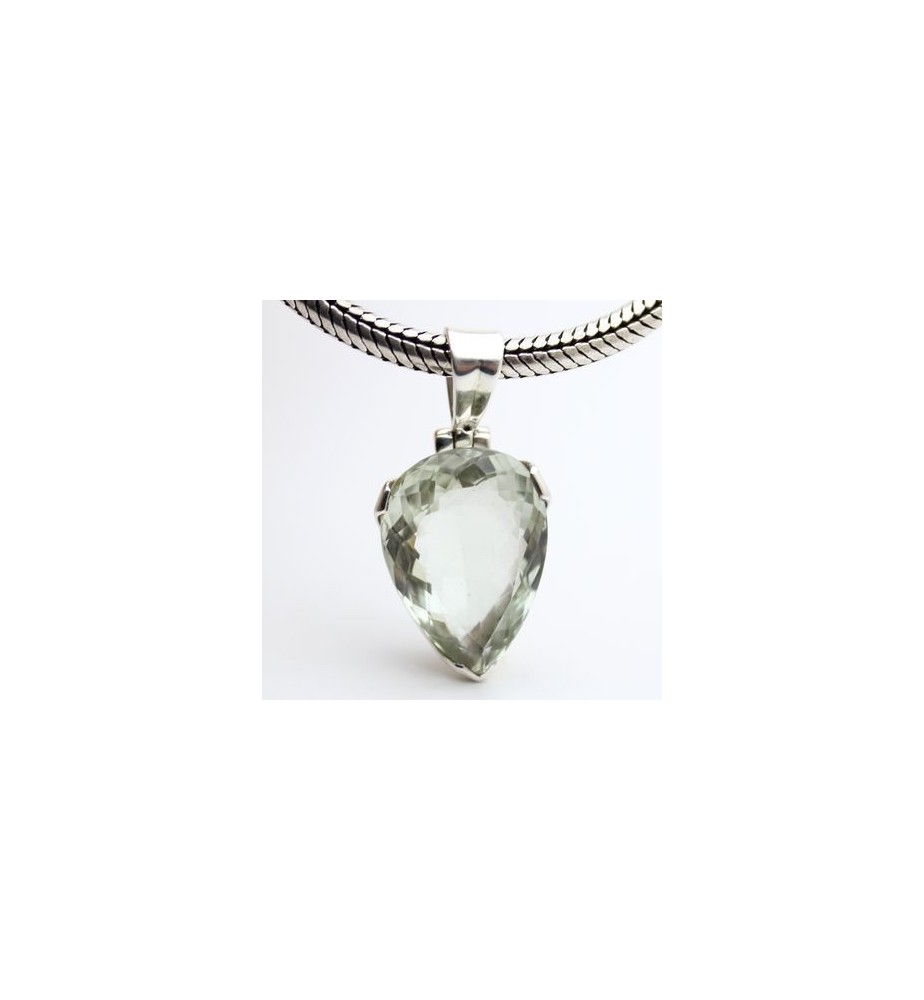 pendentif argent 925 et prasiolite pendentif argent 925 et prasiolite