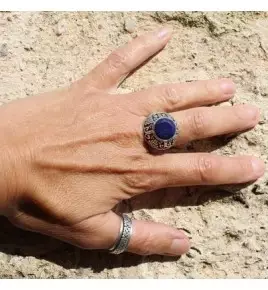 bague argent 925 et lapis lazuli