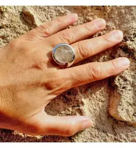 bague argent 925 quartz rutile