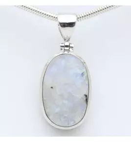 pendentif argent et pierre de lune