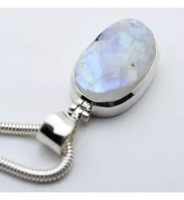pendentif argent et pierre de lune