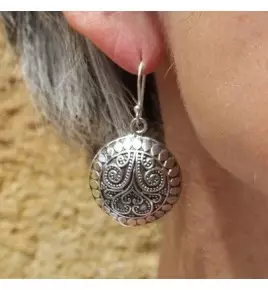 boucles d'oreilles argent pendantes