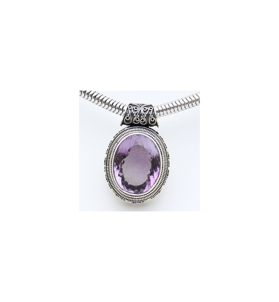 pendentif argent et améthyste pendentif argent et améthyste