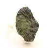 bague argent et moldavite