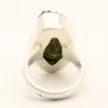 bague argent et pierre verte