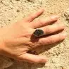 bague argent 925 et moldavite
