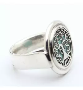 bague argent et turquoise arbre de vie