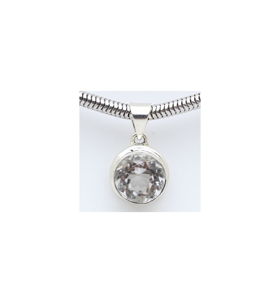pendentif argent et cristal de roche pendentif argent et cristal de roche