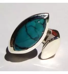 bague argent et turquoise