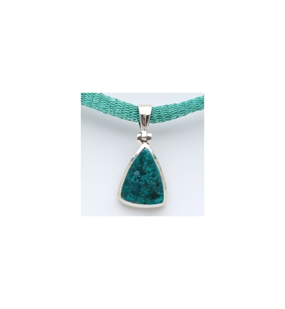 pendentif argent et dioptase pendentif argent et dioptase