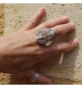 bague argent et astrophyllite