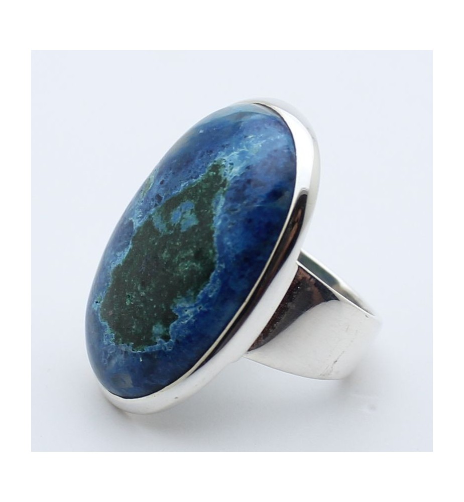 bague argent 925 et chrysocolle