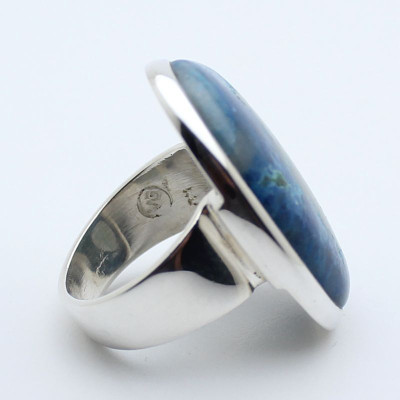bague argent et pierre